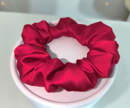 Mini scrunchies czerwona z 10% jedwab