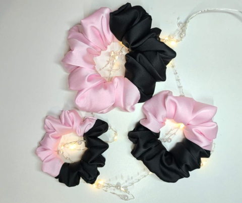 Pinkiblack MINI Scrunchies z jedwabiem 10% Pinkiblack MINI Scrunchies z jedwabiem 10%