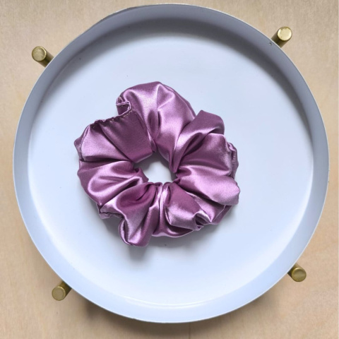 Satynowa MINI scrunchies Pablo Fiołki Satynowa MINI scrunchies Pablo Fiołki