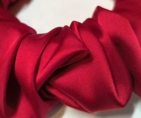 Scrunchies MAXI Czerwień 10% jedwab Scrunchies MAXI Czerwień 10% jedwab