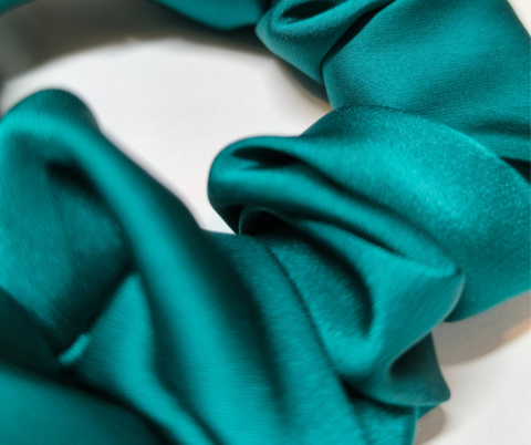 Scrunchies MAXI Zieleń 10% jedwab Scrunchies MAXI Zieleń 10% jedwab