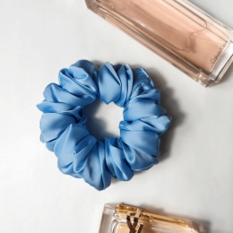 Scrunchies mini z grubsza gumką baby blue