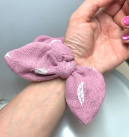 Scrunchies z uszkami Flora