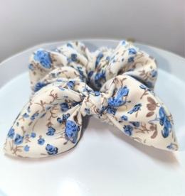 Scrunchies z uszkami Blue Garden