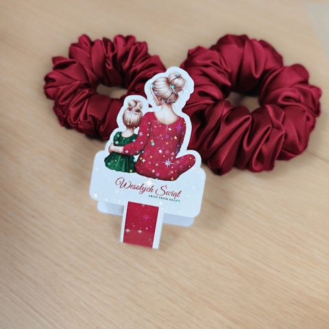 Zestaw Mama i Córka MEDIUM Wesołych Świąt Czerwień