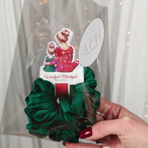 Zestaw Mama i Córka MEDIUM Wesołych Mikołajek Zieleń