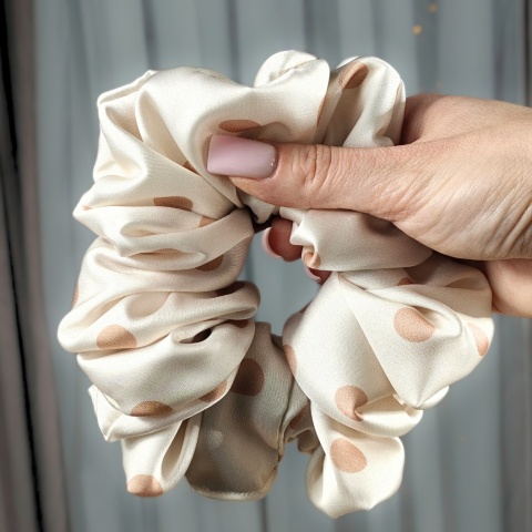 Maxi scrunchies Groszki