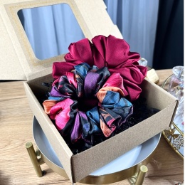 Zestaw scrunchies Red Wine